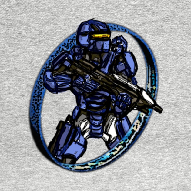 Halo Spartan Warrior, Blue by Ironmatter